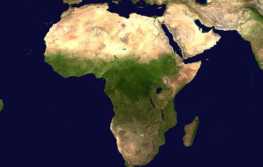 Satellite image of Africa (copyright NASA)