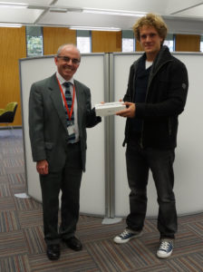 Student presented with prize