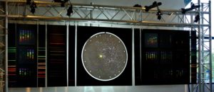 Artwork featuring an SDSS observing plate 