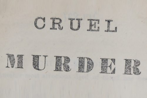 books titlepage Cruel Murder typed