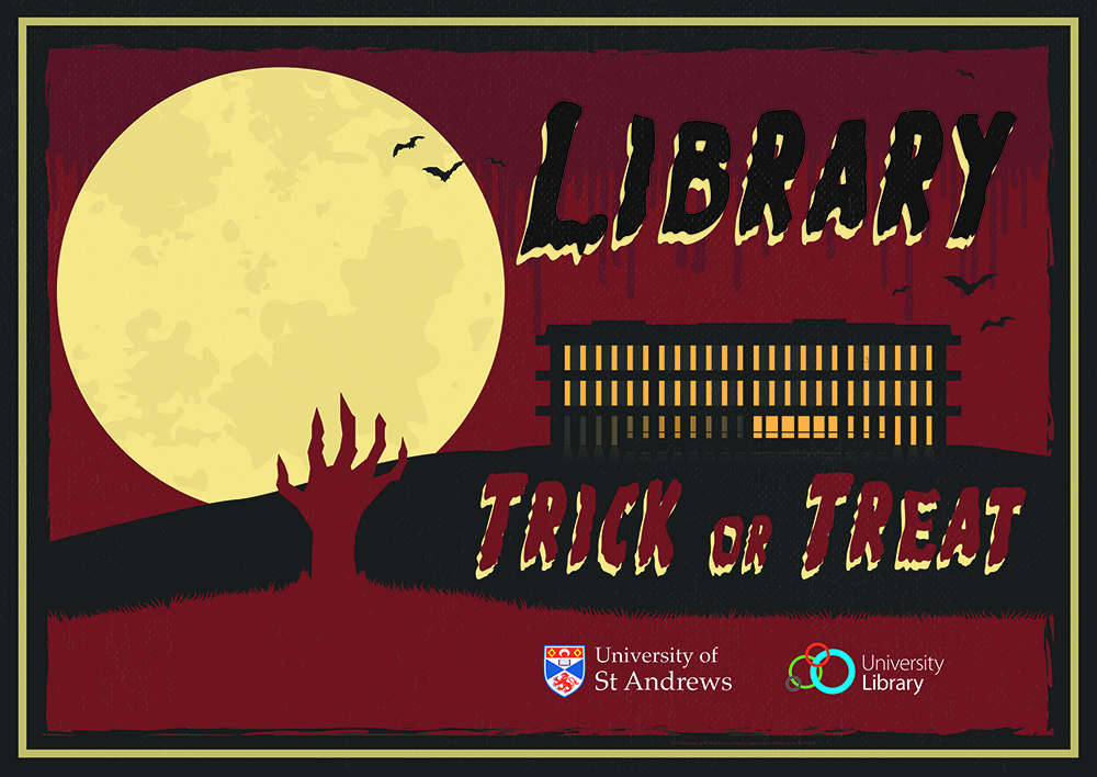 Library poster with moon