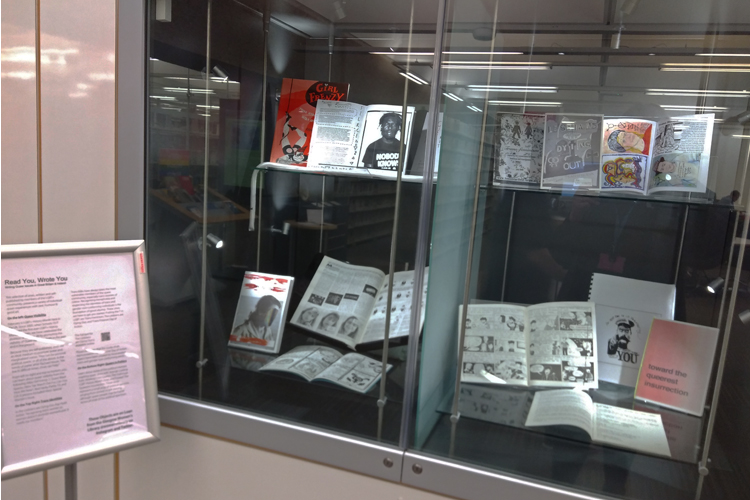 Display of LGBT zines from Glasgow Womens Library