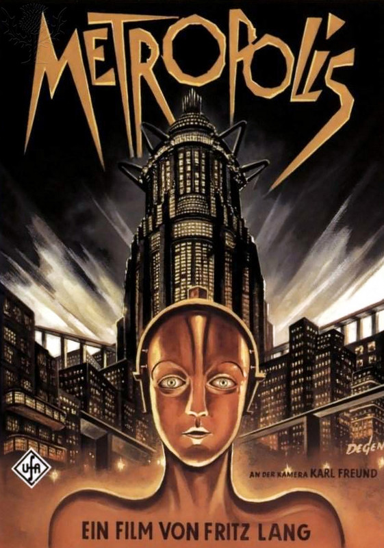 Poster from the film 'Metropolis' 1927 directed by Fritz Lang.