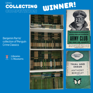 Benjamin Parris' collection of Penguin Crime Classics.
