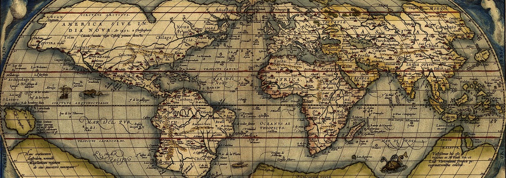 World map, 1570 - via Wikipedia
